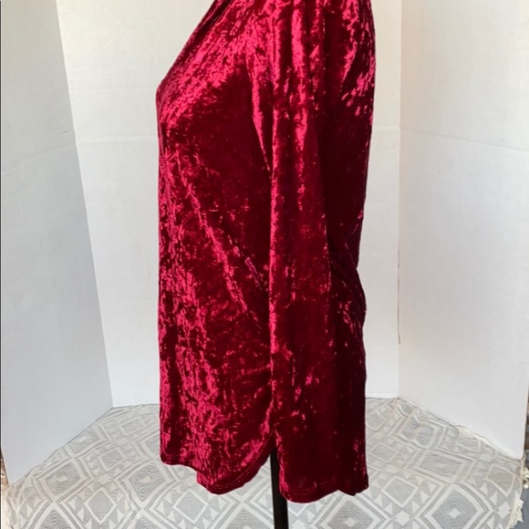 a•gain polyester wine long sleeve top - Picture 5 of 6